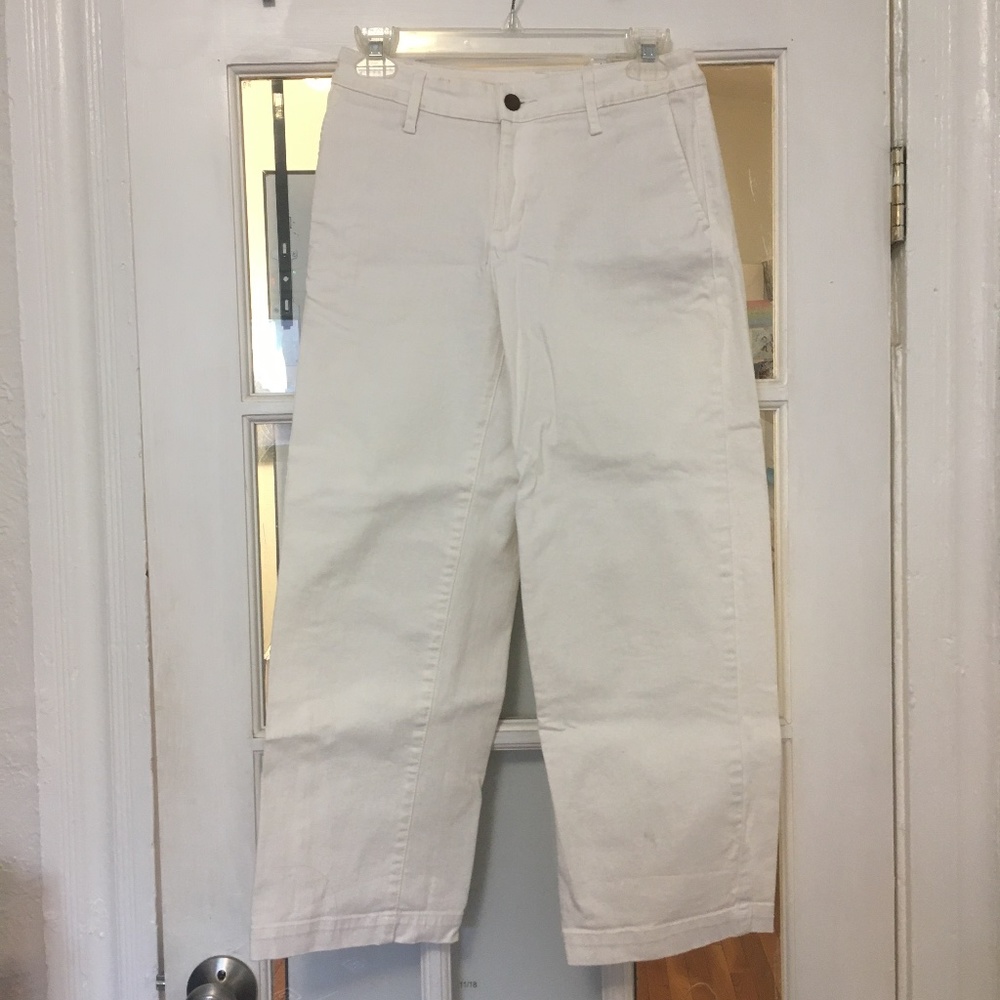 Muji White Straight Leg Jeans